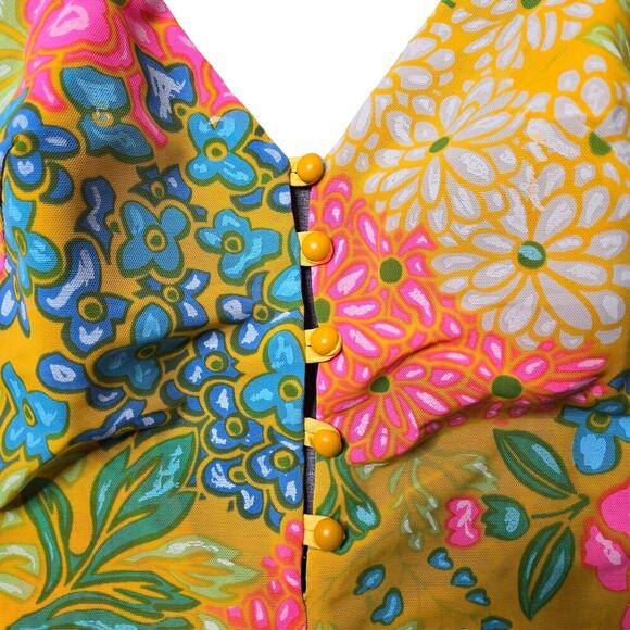 Cole of California Vintage One Piece Floral Swimsuit Size: M - Picture 5 of 13